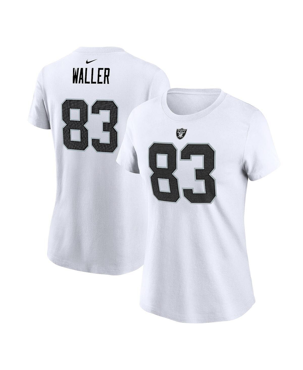 

Женская белая футболка с именем и номером игрока Darren Waller Las Vegas Raiders Nike, белый