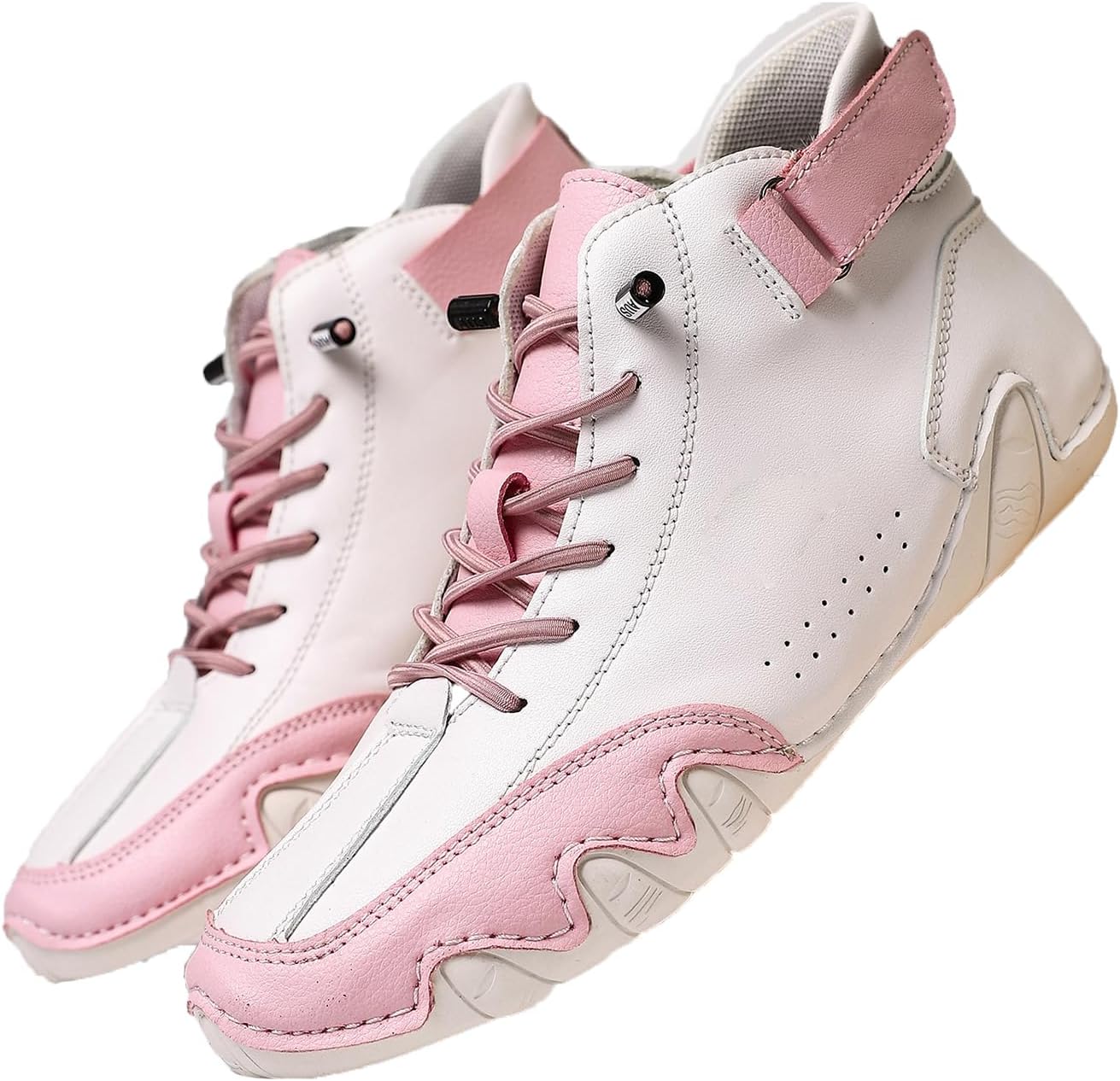 

Ортопедические кроссовки для мужчин и женщин, водонепроницаемые и дышащие, высокие короткие ботинки для хайкинга, кемпинга и вождения, всесезонные высокие Ermopatry, белый/розовый