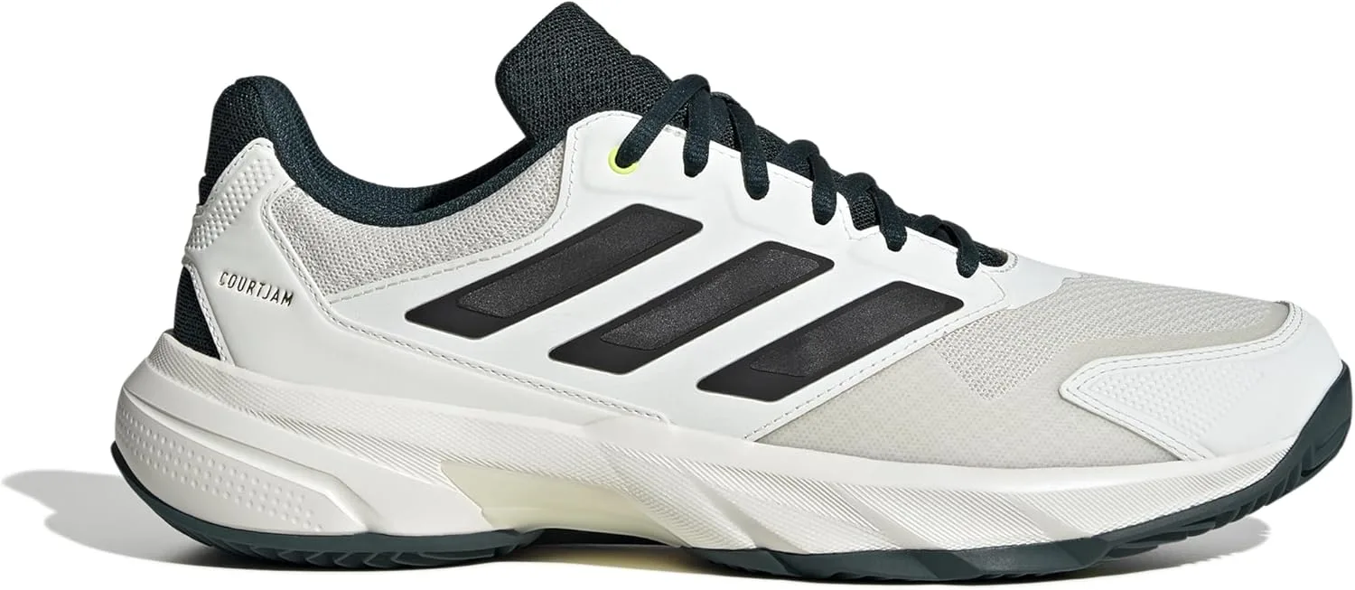 Мужские теннисные кроссовки Courtjam Control 3 для грунтовых кортов adidas, кремовый — фото 3