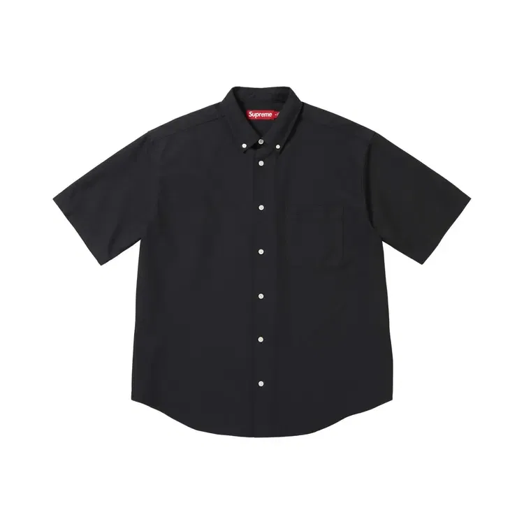 Рубашка свободного кроя с коротким рукавом Supreme Oxford, черный