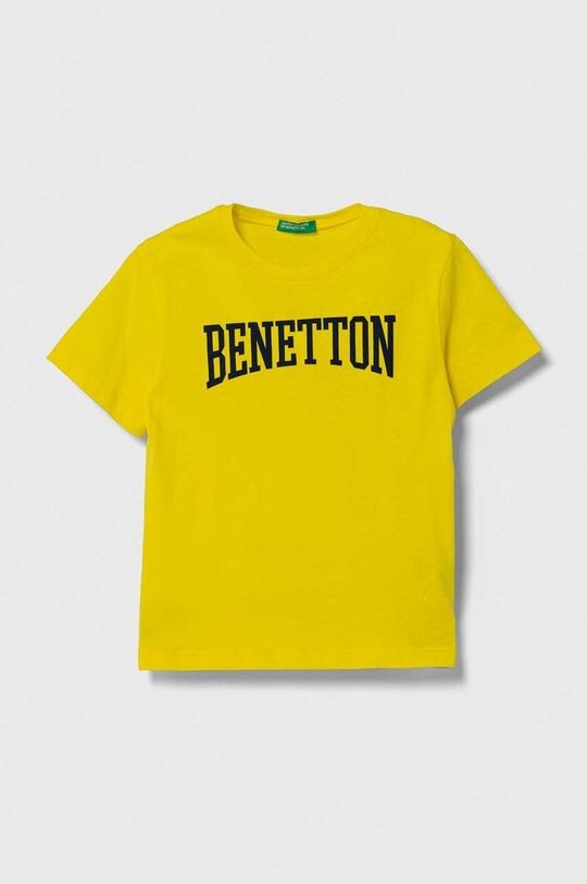 

United Colors of Benetton Детская хлопковая футболка, желтый