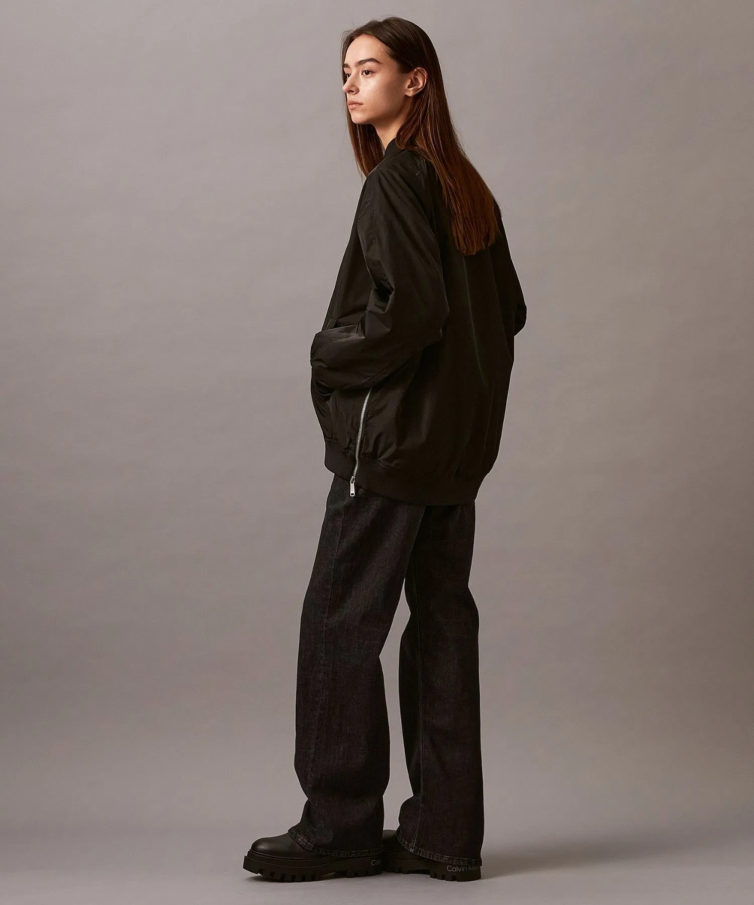 Длинная бомбер-куртка Calvin Klein Jeans, коралловый — фото 4