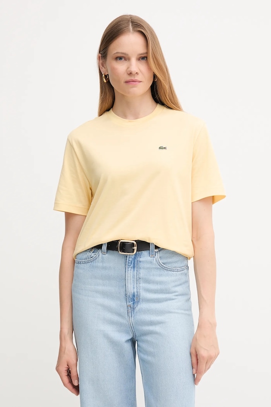 

Хлопковая футболка Lacoste, желтый
