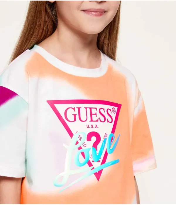 Футболка regular fit Guess, оранжевый — фото 4