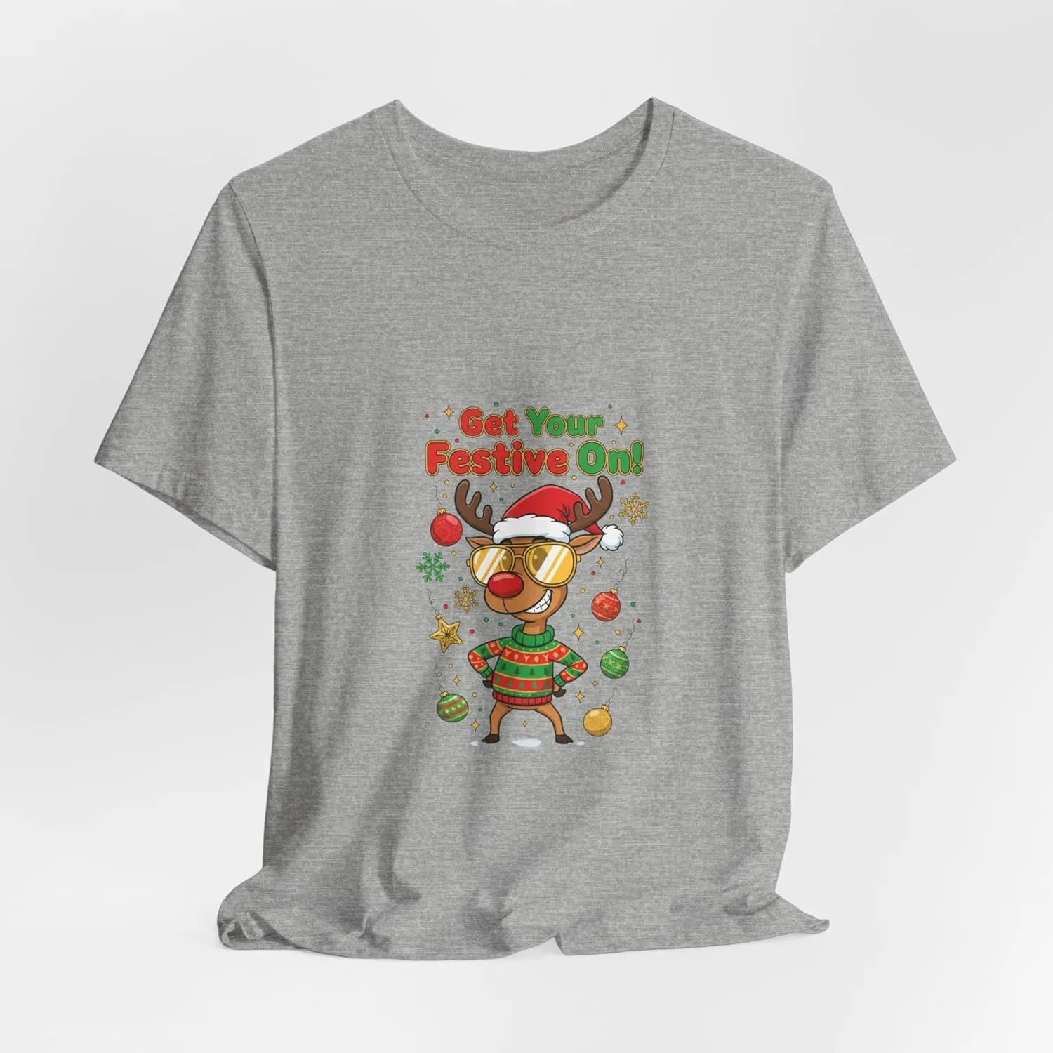 Футболка с новогодним оленем | Ugly Christmas Sweater — фото 4