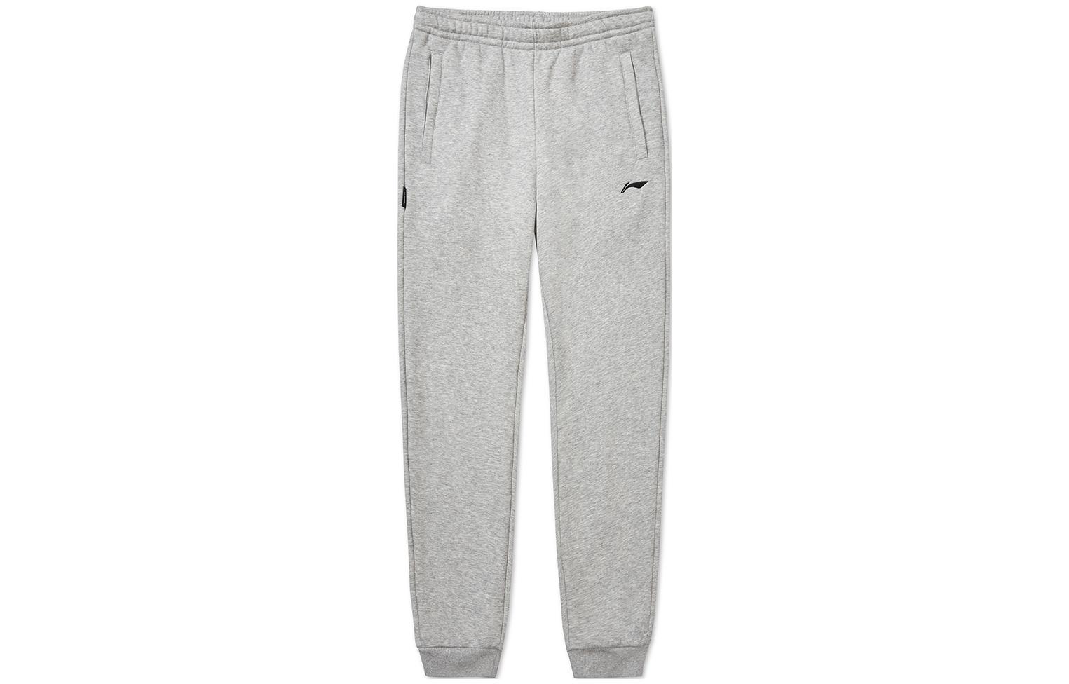 

Трикотажные спортивные брюки для бадминтона LiNing Heather Gray мужские