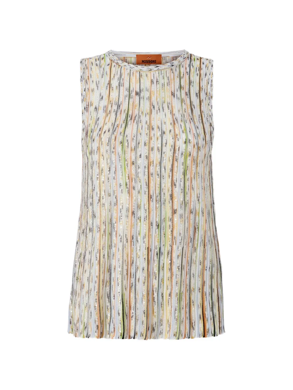 

Топ с круглым вырезом, украшенный пайетками Missoni, бежевый