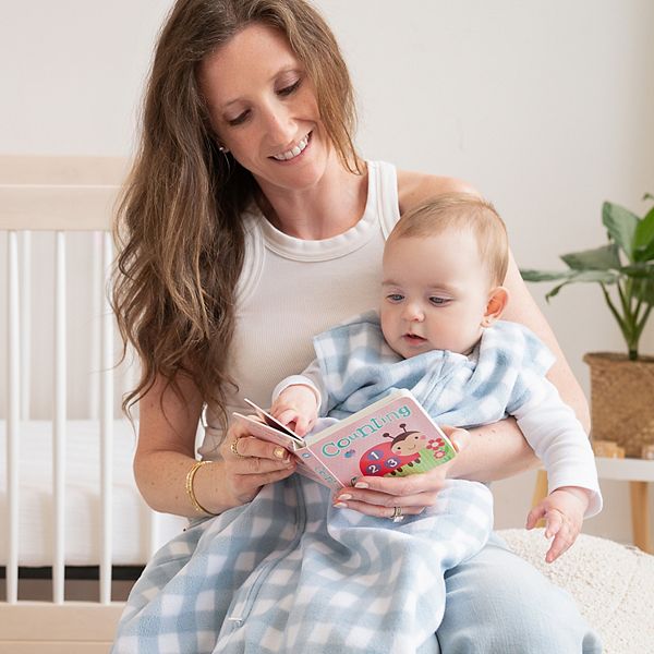 Спальный мешок Sleepsack small baby swaddle Halo, Gingham Blue — фото 2