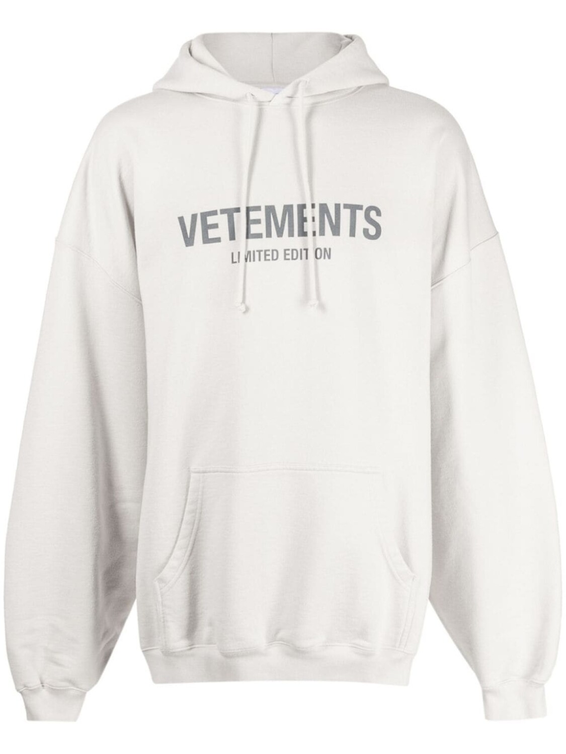 

VETEMENTS худи с кулиской и логотипом, серый