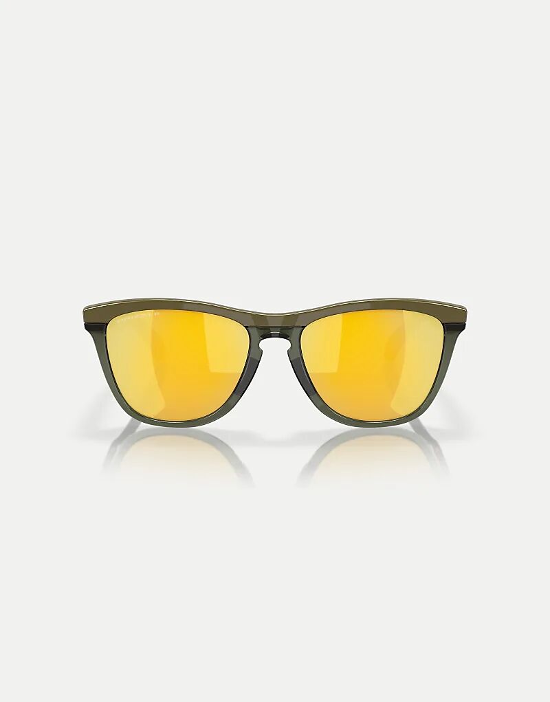 

Солнцезащитные очки Oakley Frogskins с круглыми поляризованными линзами с золотистым зеркальным покрытием в темной кисти