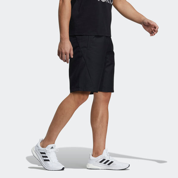 Шорты m mh wov short casual sports breathable alphabet printing shorts black Adidas, черный — фото 2