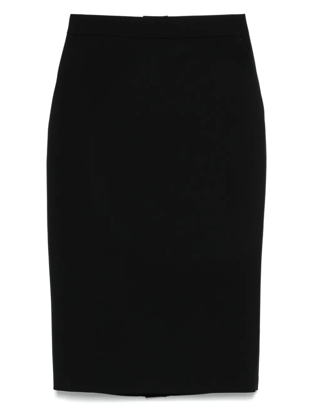 

Шерстяная юбка миди Alexander McQueen, черный