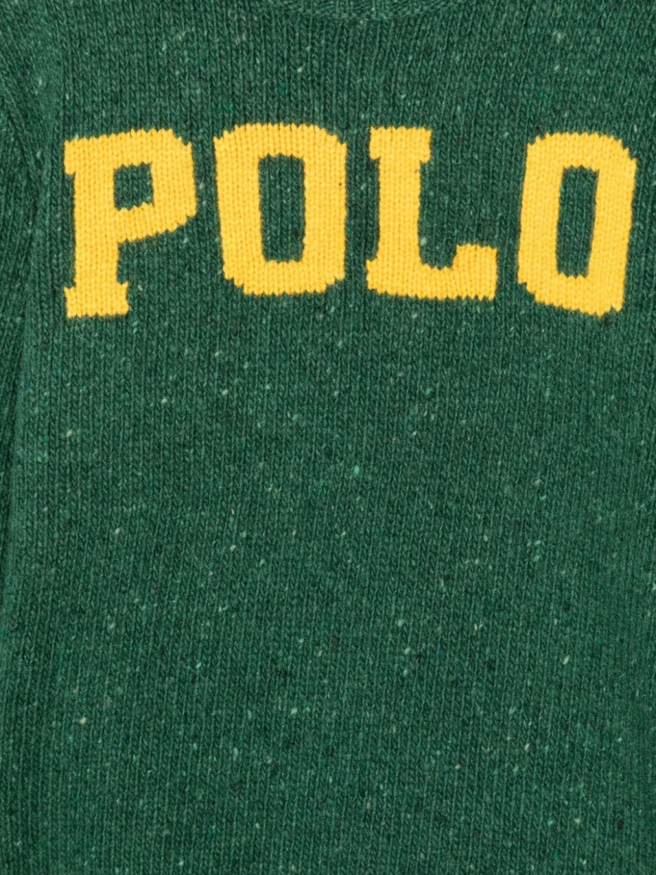 POLO RALPH LAUREN KIDS джемпер вязки интарсия с логотипом, зеленый — фото 3