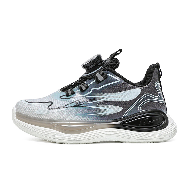 

Детские кроссовки для бега на низком ходу с амортизацией, увеличенной высотой, легкие, устойчивые к истиранию из искусственной кожи Kids' WARRIOR, черный серый