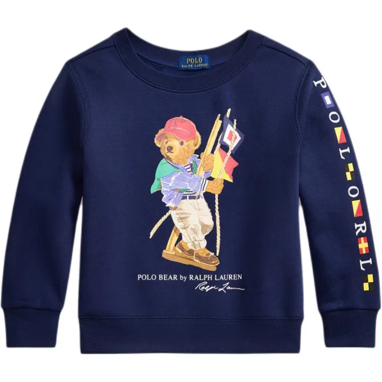 Свитшот детский с Bear Polo Ralph Lauren темно-синий