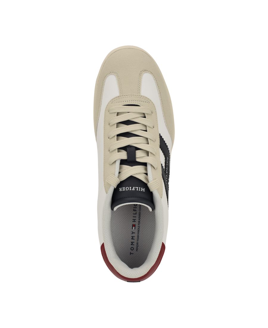 Мужские модные кроссовки Javlon T-Toe Tommy Hilfiger, Light natural, Dark blue multi — фото 4