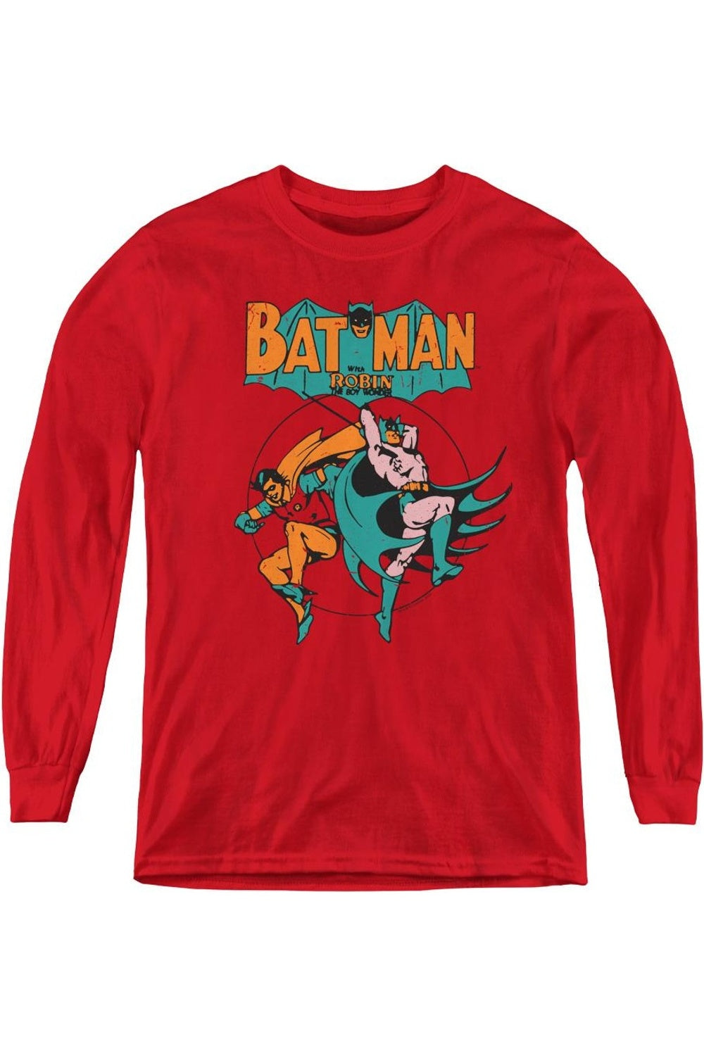 

DC Comics Starling Shock молодежная футболка с длинным рукавом Gildan, красный