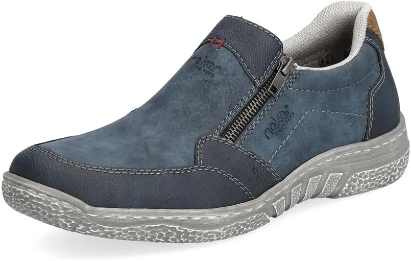 Мужские слипоны Rieker 03550, свободная вставка, Blue 14