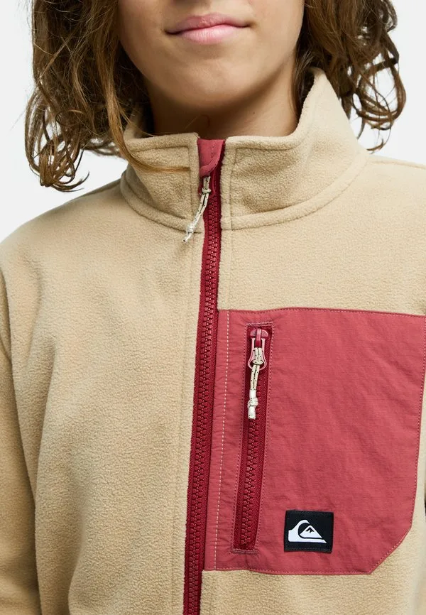 Куртка из флиса ice fields fz y (ktp0) Quiksilver, Beige Red — фото 4