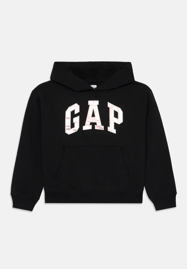 Детский свободный худи с логотипом Gap, истинный черный