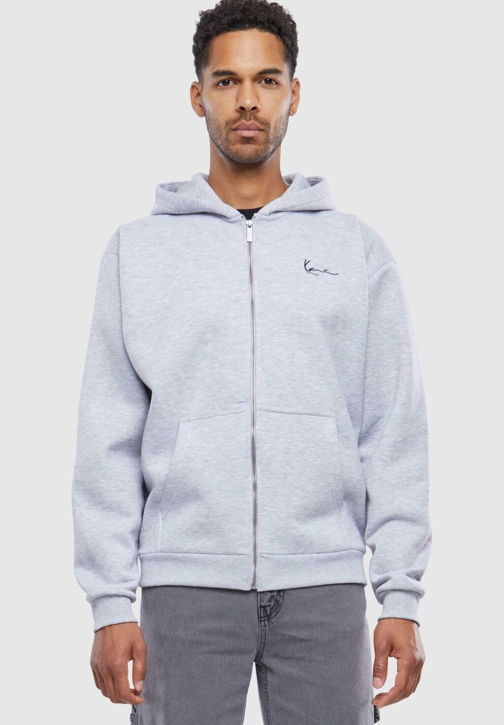 

Свитер на молнии Chest Signature Essential Karl Kani, серый
