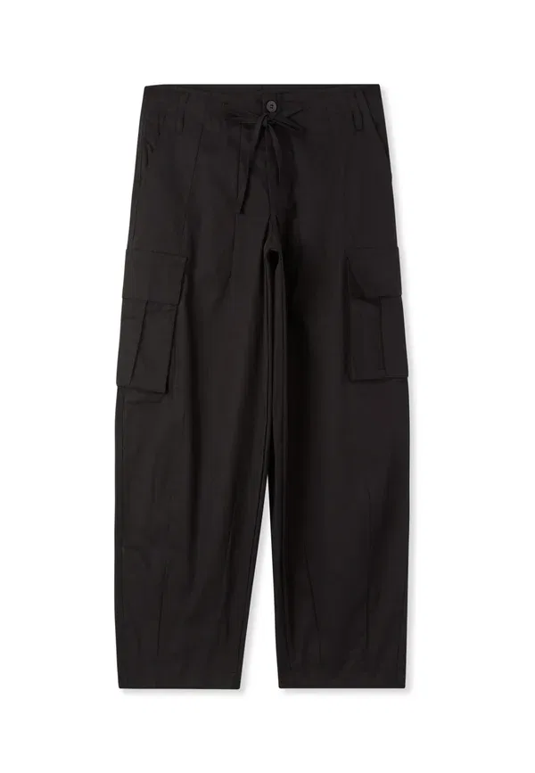 Брюки из хлопка с эластаном Cargo trousers Terranova, черный — фото 4
