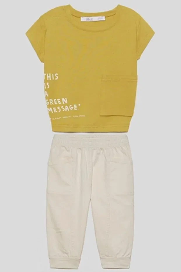 Детская футболка с принтом Nk Kids, Green-35334