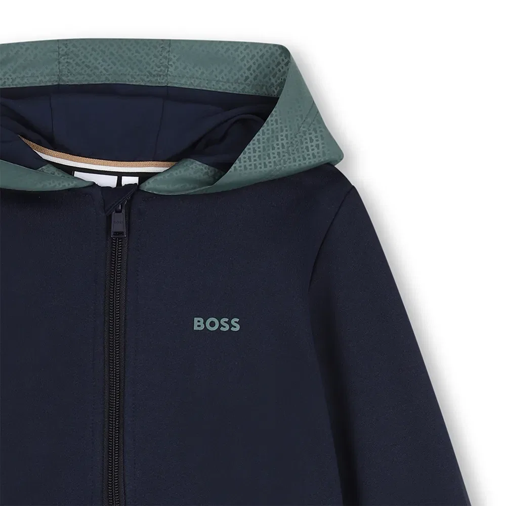 Свитшот на молнии BOSS J52950 Boss, синий — фото 3