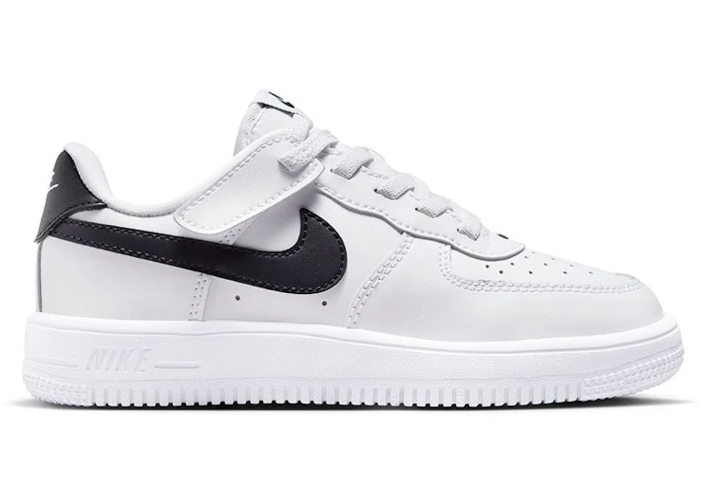 Детские кроссовки на шнуровке Nike Force 1 Low EasyOn, White/Black