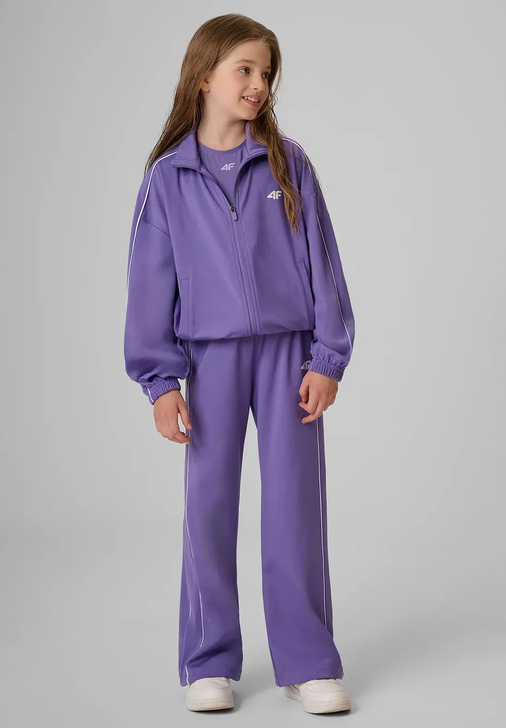 Bluza sportowa свободная без капюшона - тренировочная куртка 4F, Violet