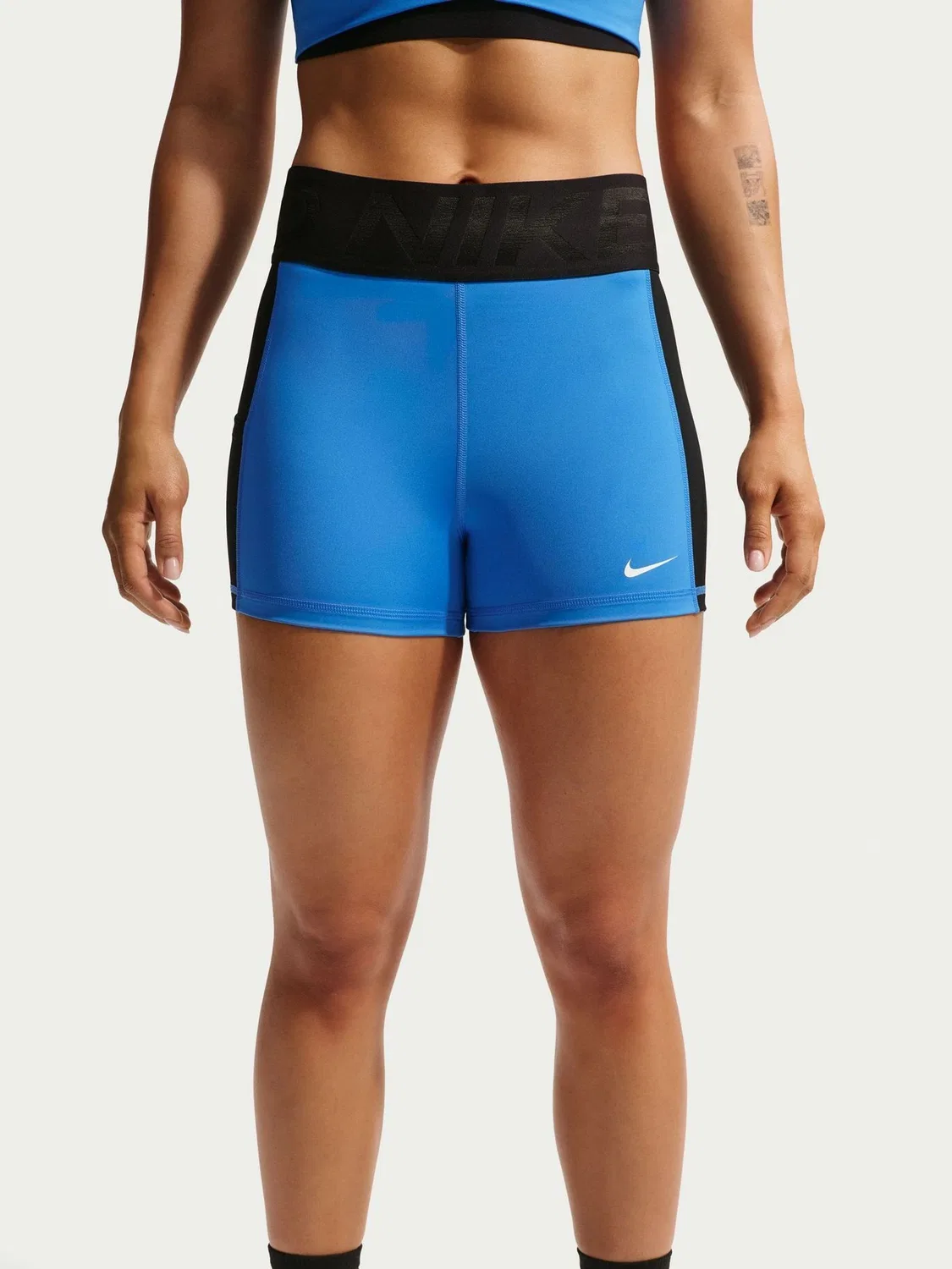 Велосипедки Nike Pro Sculpt 5", фото-голубой — фото 3