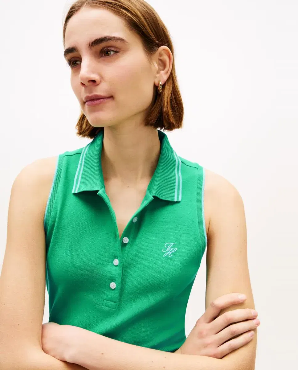 Женское поло без рукавов Tommy Hilfiger, Esmeralda — фото 4