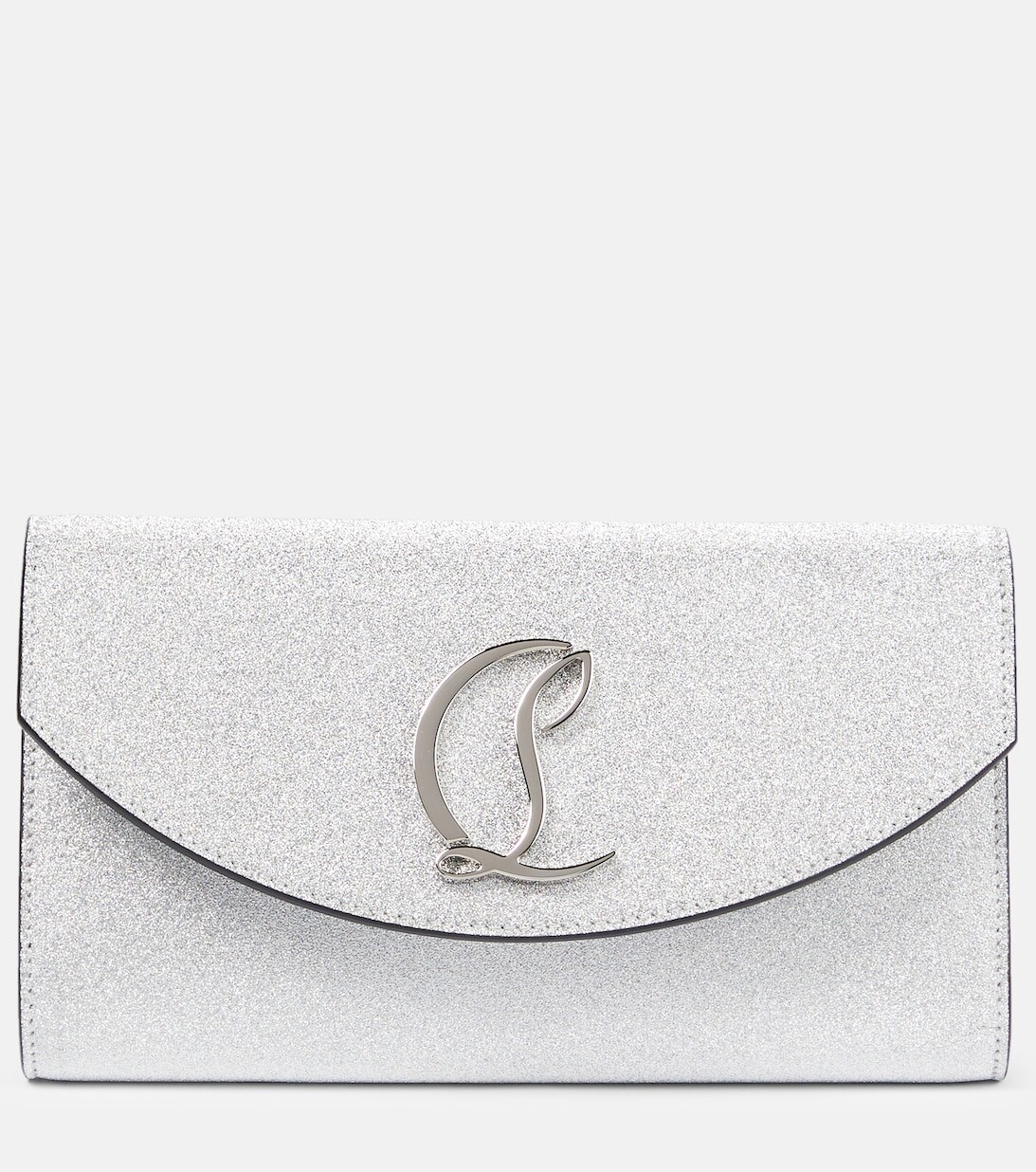 

Клатч Loubi54 из блестящей кожи Christian Louboutin, металлик