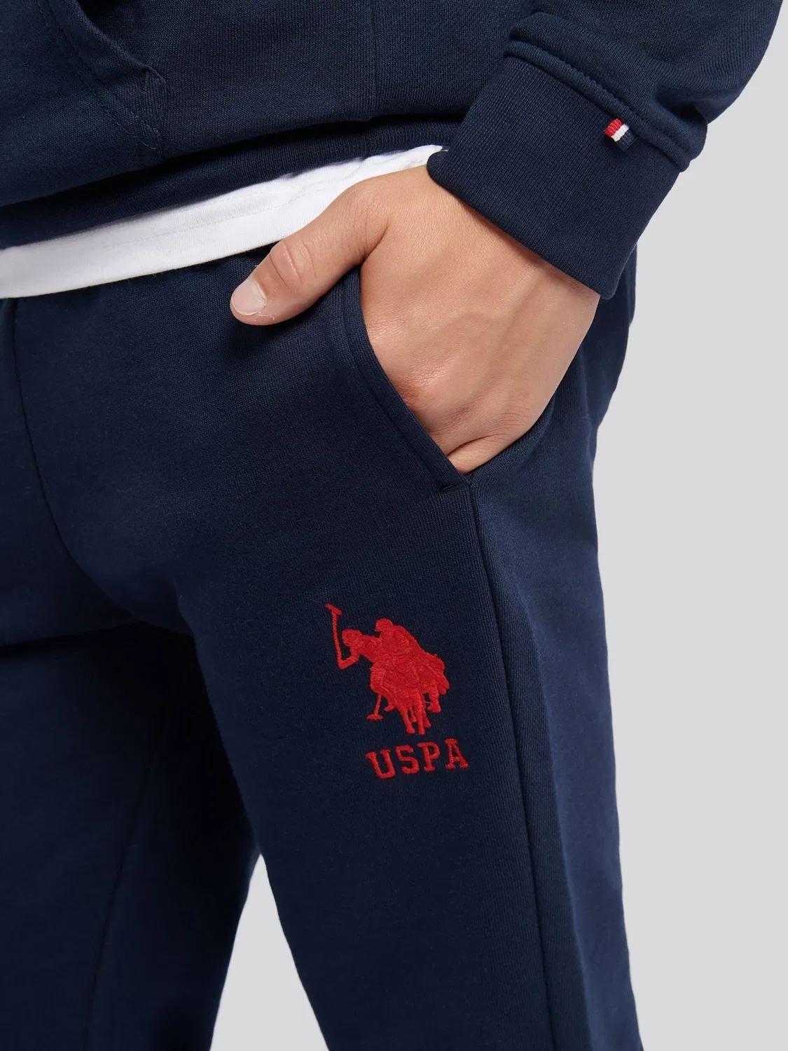 Джоггеры U.S. Polo Assn. Player 3 Loopback, темно-синие — фото 2