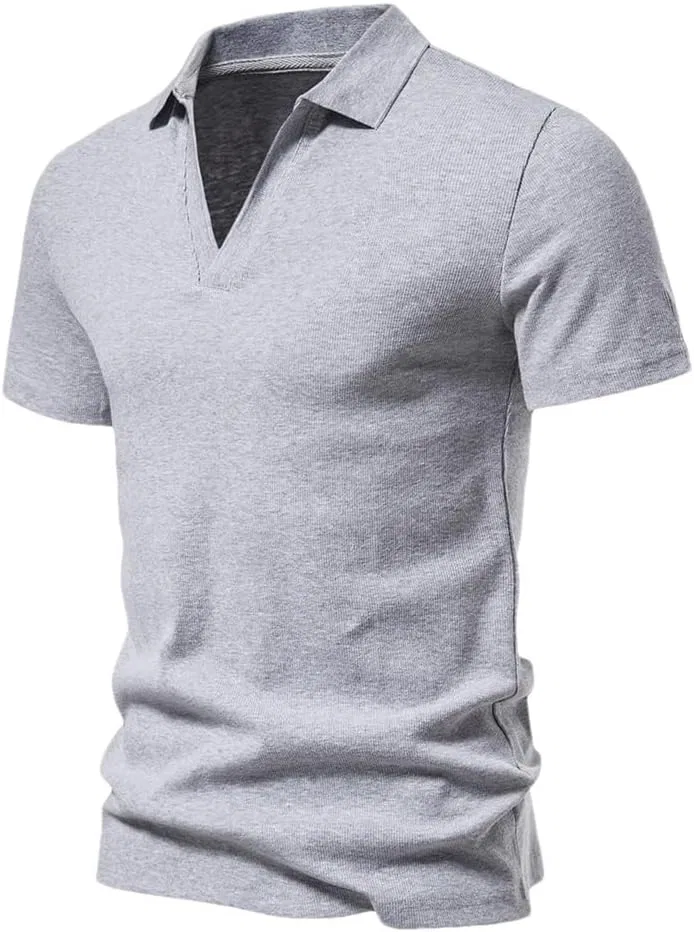 Мужская футболка поло Casual Solid Color, Light Gray