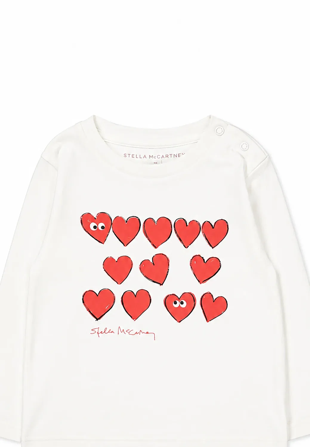 Футболка - топ с длинными рукавами Stella Mccartney Kids, Ivory — фото 3