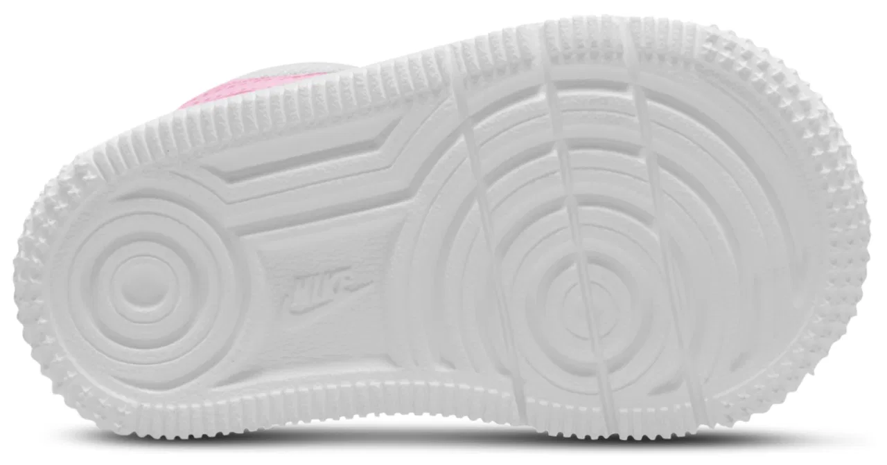 Детские кроссовки для девочек с классической шнуровкой Nike Air Force 1 Low Lace Nike, White Pink — фото 4