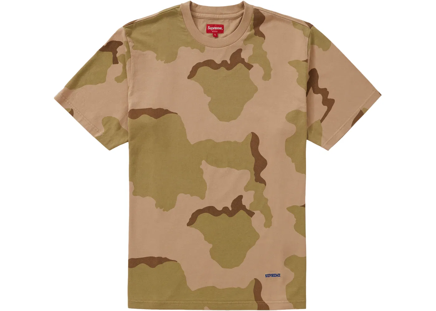 Мужская футболка с коротким рукавом с камуфляжным принтом Supreme, Desert Camo