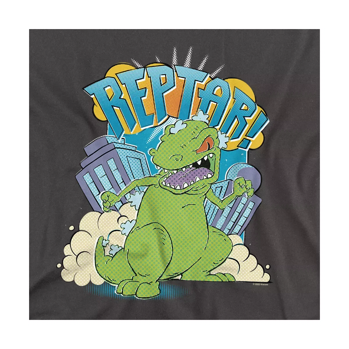 Детское боди с коротким рукавом Reptar Stomp Rugrats, Charcoal — фото 2