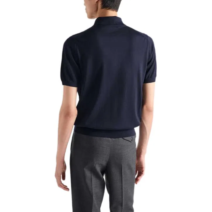 Мужское поло slim fit PRADA, Blue — фото 3