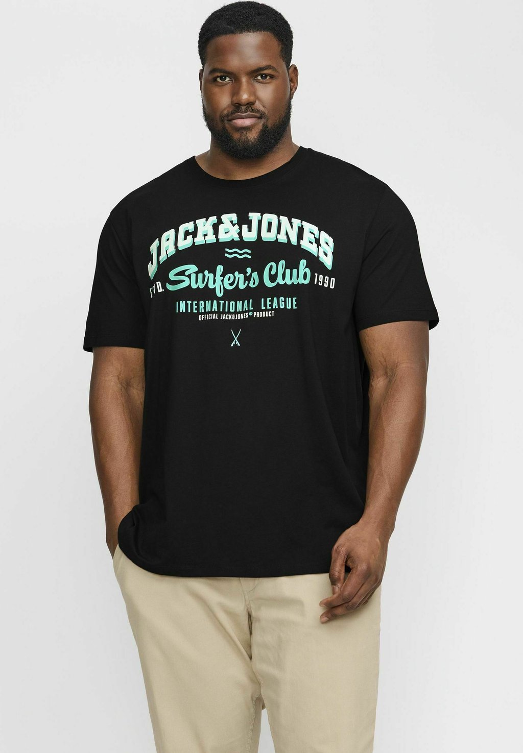 

Футболка с принтом JJELOGO Jack & Jones, черный