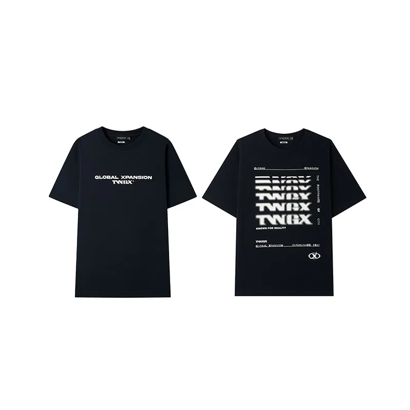 Детская футболка с принтом Evergreen Collection Teenie Weenie Men, Black Drop Shoulder T+Black Print T