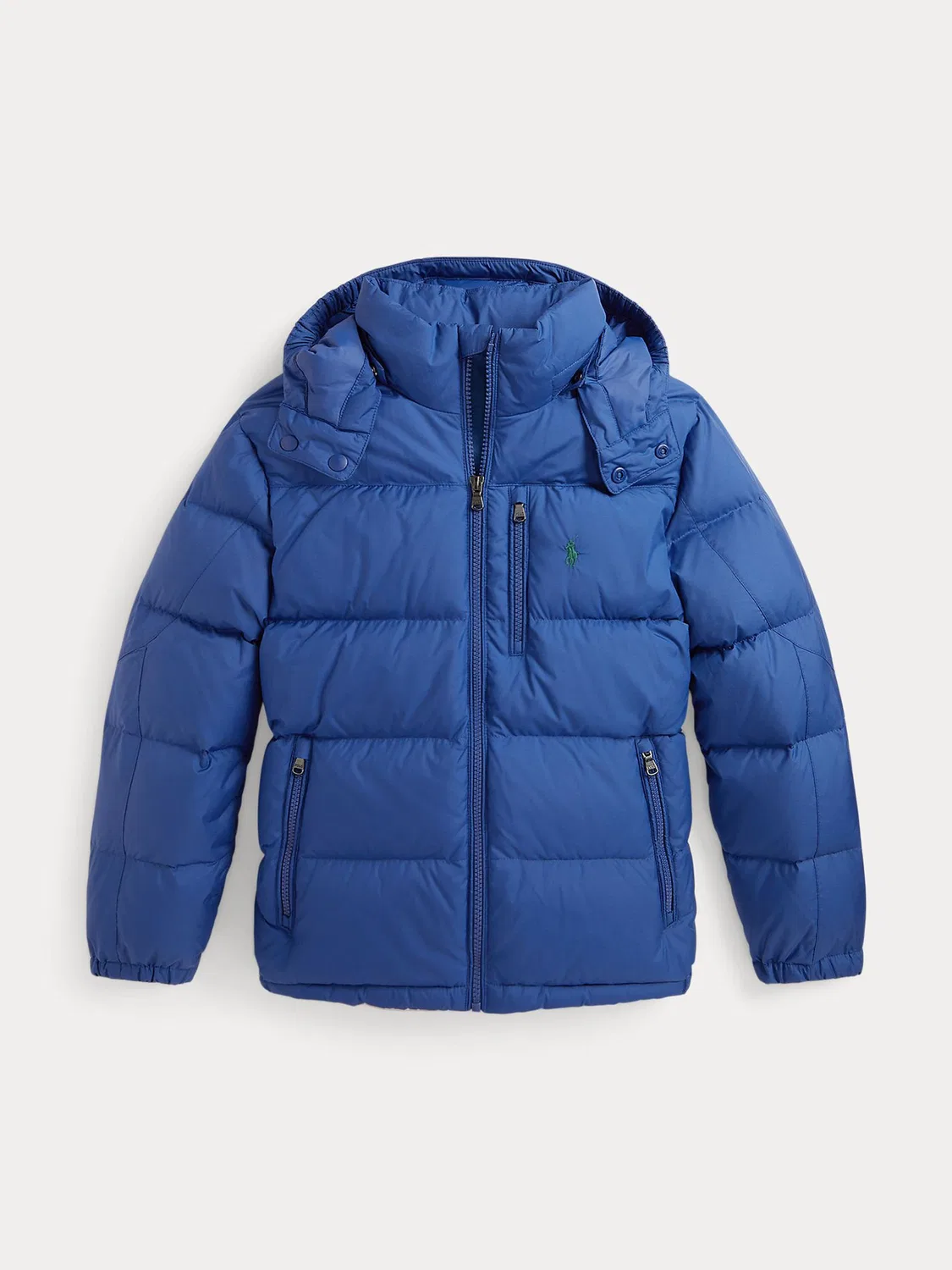 Синяя пуховая куртка с логотипом Polo Ralph Lauren