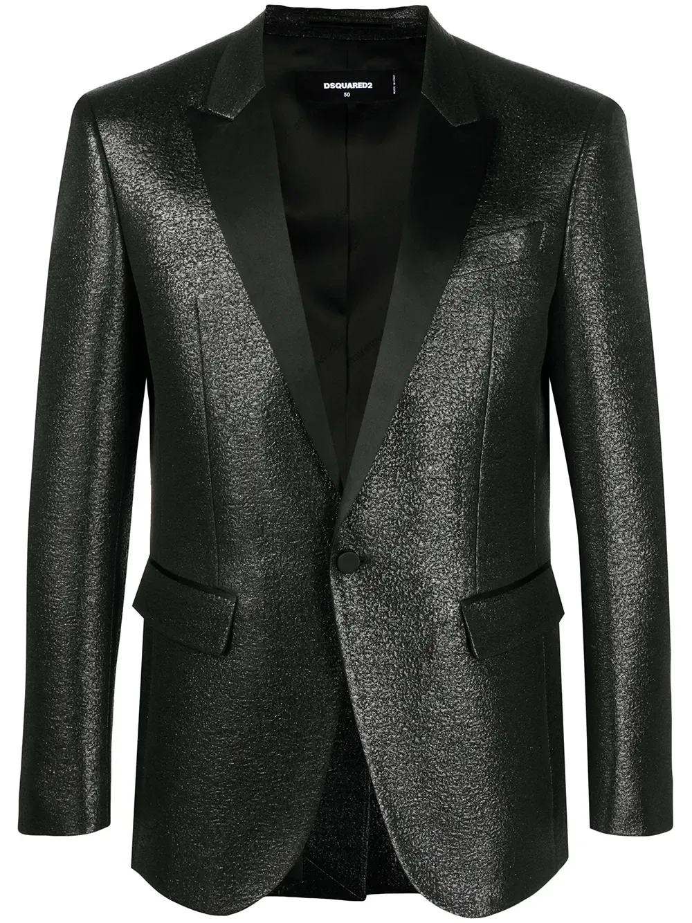 Пиджак с парчовым узором Dsquared2, черный