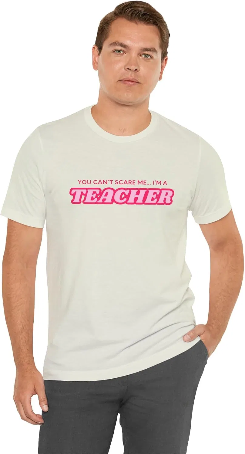 Женская футболка с принтом I'm a Teacher Bella Canvas 3001, Citron — фото 2