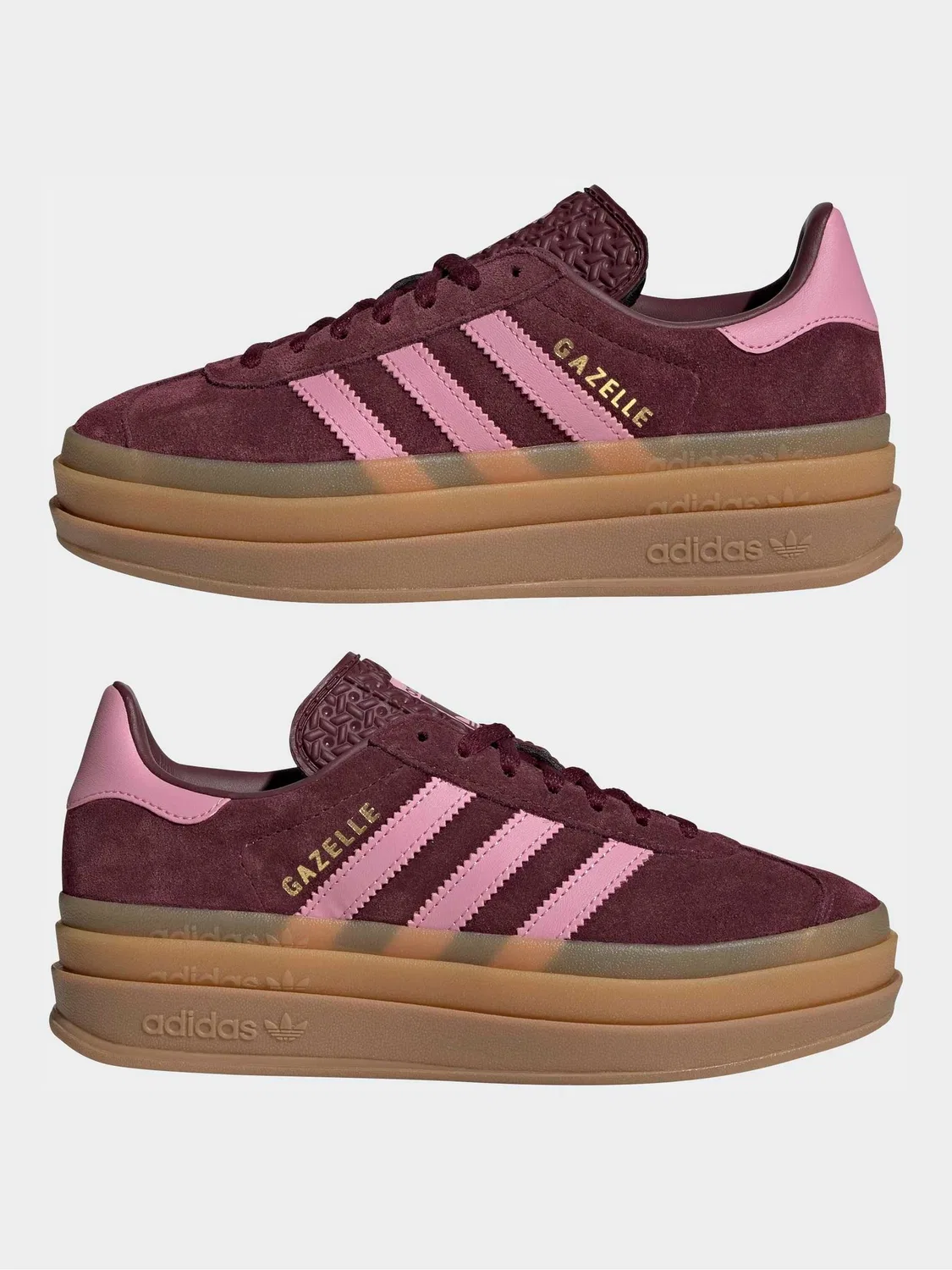 Кроссовки на платформе Gazelle Bold, adidas Originals, красный — фото 4