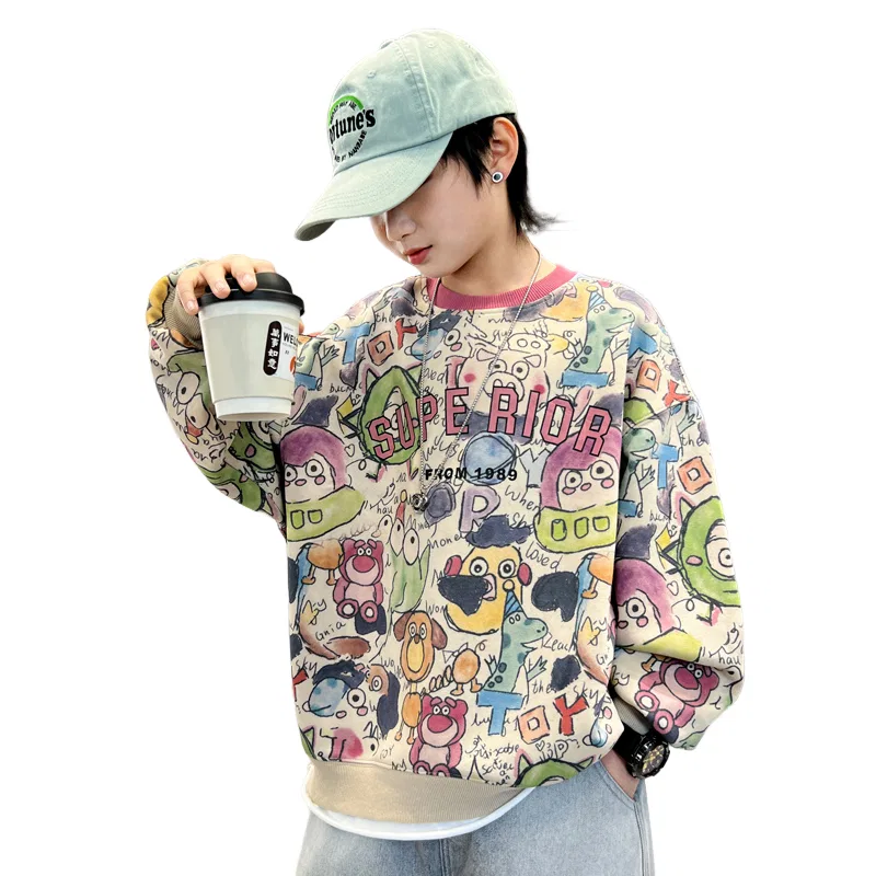 Детский свитшот с принтом Lanza, Multicolor