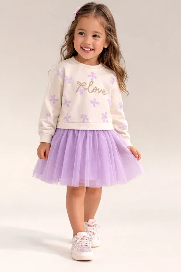 Детское платье для девочек с принтом Party Shop, Purple