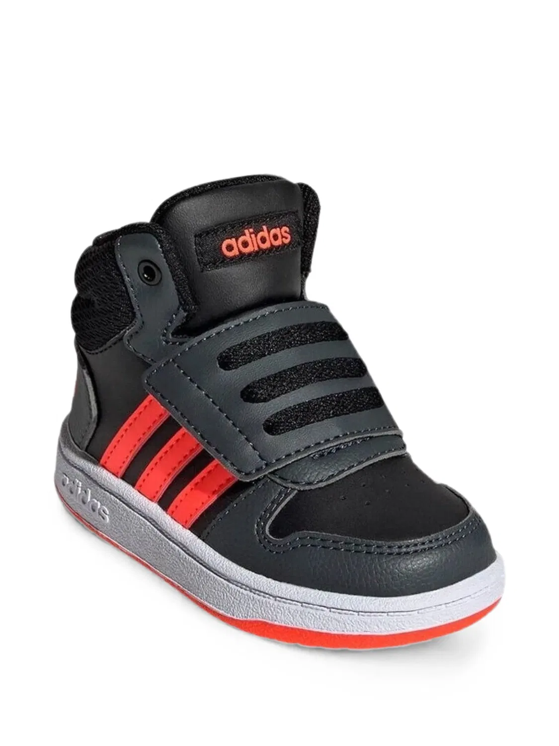 Кроссовки Hoops 2.0 на липучках Adidas Kids, серый — фото 2