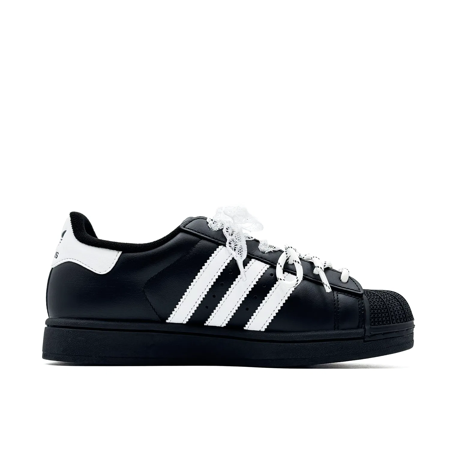 Детские кроссовки для мальчиков и девочек с принтом, модель Superstar 2, Adidas Originals, Black — фото 4